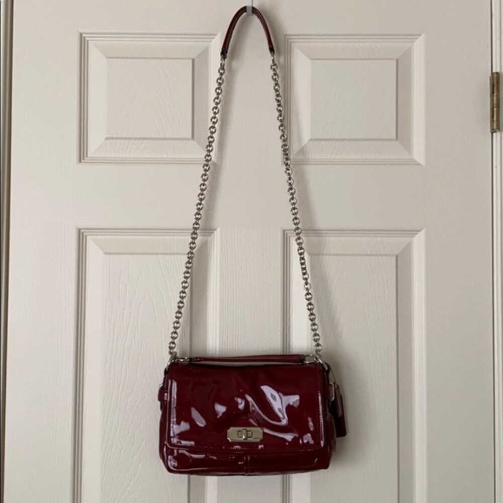 Coach Burgundy Patent Leather Small Purse
